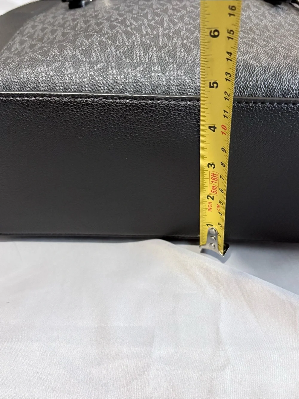 Michael Kors Gray and Black Signature MK Tote